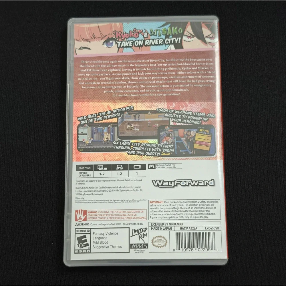 River City Girls Nintendo Switch Limited Run Games + CD Soundtrack Trading Card